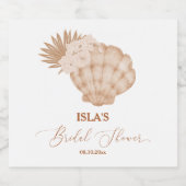 ボホービーチ シェル ブライダルシャワー スパークリングワインラベル (シングルラベル)
