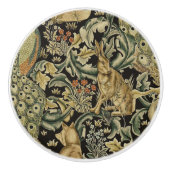 ボホーピーコックラビットハレフォレスト動物 セラミックノブ (正面)