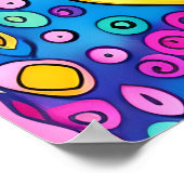 ボホーファンキーロースターファーム動物ポートレートアート ポスター (角)