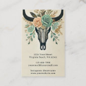 ボホーフローラブルカウカスカルウェスタン素朴 名刺 (裏面)