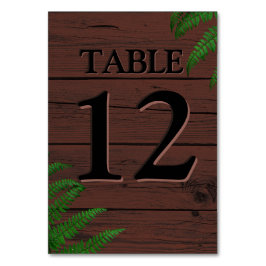 ボホーブラウンウッドグリーナリータイポグラフィ テーブルナンバー