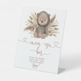 ボホーベアベイビーシャワーマママオサバー 台座サイン