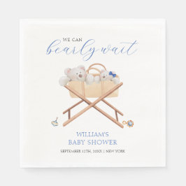 ボホーベアーバシネットトイボーイベビーシャワー スタンダードランチョンナプキン