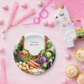 ボホーベジス農家市場誕生日 ペーパープレート (パーティー)