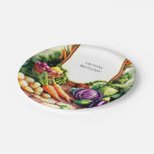 ボホーベジス農家市場誕生日 ペーパープレート (アングル)