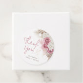 ボホーベージュバラピンクサンキューベイビーシャワー フェイバータグ (インサイチュ)