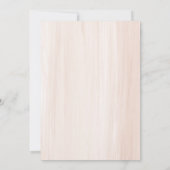 ボホーベージュフラワーズウォーター色ベビーシャワー 招待状 (裏面)