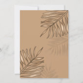 ボホーベージュプールパーティーレトロヴィンテージブライダルシャワー 招待状 (裏面)