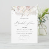 ボホーベージュホテルアイボリー赤面ブライダルシャワー 招待状 (スタンド正面)