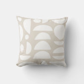 ボホーベージュ抽象芸術ムーンフェイズ クッション (正面)