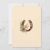 ボホーホースシューワイルドフラワーズ50番誕生日 招待状 (裏面)