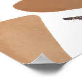 ボホーホースリーフボタニカルアートスタイルシンプルモダン ポスター (角)