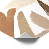 ボホーホースリーフボタニカルアートスタイルシンプルモダン ポスター (角)