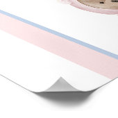 ボホーボーイガールツインズベアーオムツラッフルサイン ポスター (角)