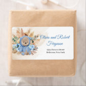 ボホーボーイテディベアのパンパスグラスeucalyptusベビー ラベル (インサイチュ)