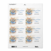 ボホーボーイテディベアのパンパスグラスeucalyptusベビー ラベル (フルシート)