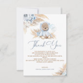 ボホーボーイテディベアサンキューメッセージカード サンキューカード (正面)