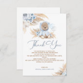 ボホーボーイテディベアサンキューメッセージカード サンキューカード (正面/裏面)