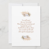 ボホーボーイバニーベビーシャワー招待状 招待状 (裏面)