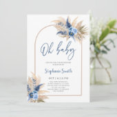 ボホーボーイパンパスグラスベビーシャワー招待状 招待状 (スタンド正面)