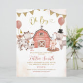 ボホーボーイファームベビーシャワー招待状 招待状 (スタンド正面)