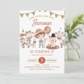 ボホーボーイファーム誕生日招待状 招待状 (スタンド正面)