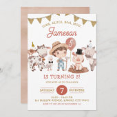 ボホーボーイファーム誕生日招待状 招待状 (正面/裏面)