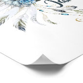 ボホーボーイフェザーヘアドレス子供部屋アート ポスター (角)