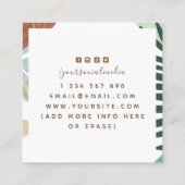 ボホーポイターマンイラストレーションパステルカラーミニマル スクエア名刺 (裏面)