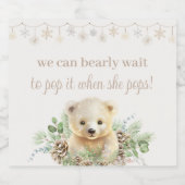 ボホーポップしたらポップ・アートの待てるぞ スパークリングワインラベル (シングルラベル)