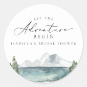 ボホーマウンテンレイクアドベンチャーブライダルシャワー ラウンドシール (正面)