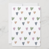 ボホーミュートレインボークラフト紙ベビーシャワー 招待状 (裏面)