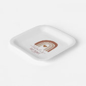 ボホーメインの水の色の赤ちゃんシャワー虹 ペーパープレート (傾斜あり)