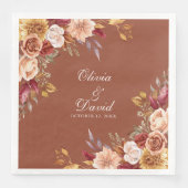 ボホーモダンバーンオレンジテラコッタフローラ結婚ズ (正面)