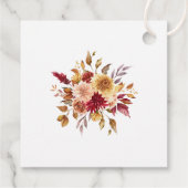 ボホーモダンバーンオレンジテラコッタフローラ結婚ズ フェイバータグ (裏面)