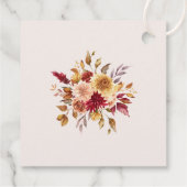 ボホーモダンバーンオレンジテラコッタフローラ結婚ズ フェイバータグ (裏面)