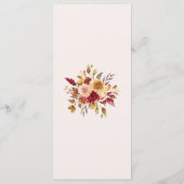 ボホーモダンバーンオレンジテラコッタフローラ結婚ズ メニュー (裏面)