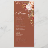 ボホーモダンバーンオレンジテラコッタフローラ結婚ズ メニュー (正面)