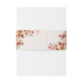 ボホーモダンバーンオレンジテラコッタフローラ結婚ズ 招待状ベリーバンド (裏面例)