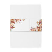 ボホーモダンバーンオレンジテラコッタフローラ結婚ズ 招待状ベリーバンド (裏面例)