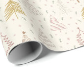 ボホーラインクリスマスツリーラッピング紙 ラッピングペーパー (ロールコーナー)
