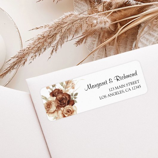 ボホーラスティテラコッタ結婚フローラの住所 ラベル