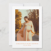 ボホーリトルカボチャフローラ秋ベビーシャワー 招待状 (裏面)