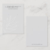 ボホーリーフグレーイヤリングジュエリーディスプレイ 名刺 (正面/裏面)