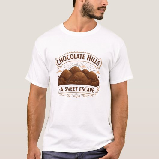 ボホール島のチョコレートヒルズ: 甘い逃避行 Tシャツ (正面)