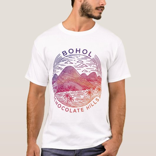 ボホール島のチョコレートヒルズ Tシャツ (正面)