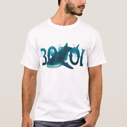ボホール島 ホエールシャークとの遭遇 Tシャツ (正面)