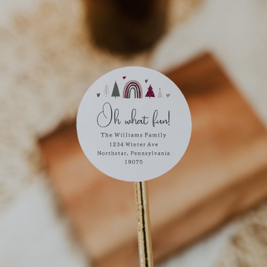 ボホーレインボーとハートオ何おもしろい封筒用シール ラウンドシール