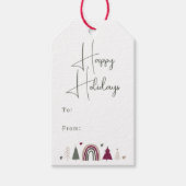 ボホーレインボーとハートハッピーホリデーto and from ギフトタグ (正面)