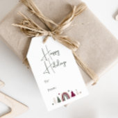 ボホーレインボーとハートハッピーホリデーto and from ギフトタグ